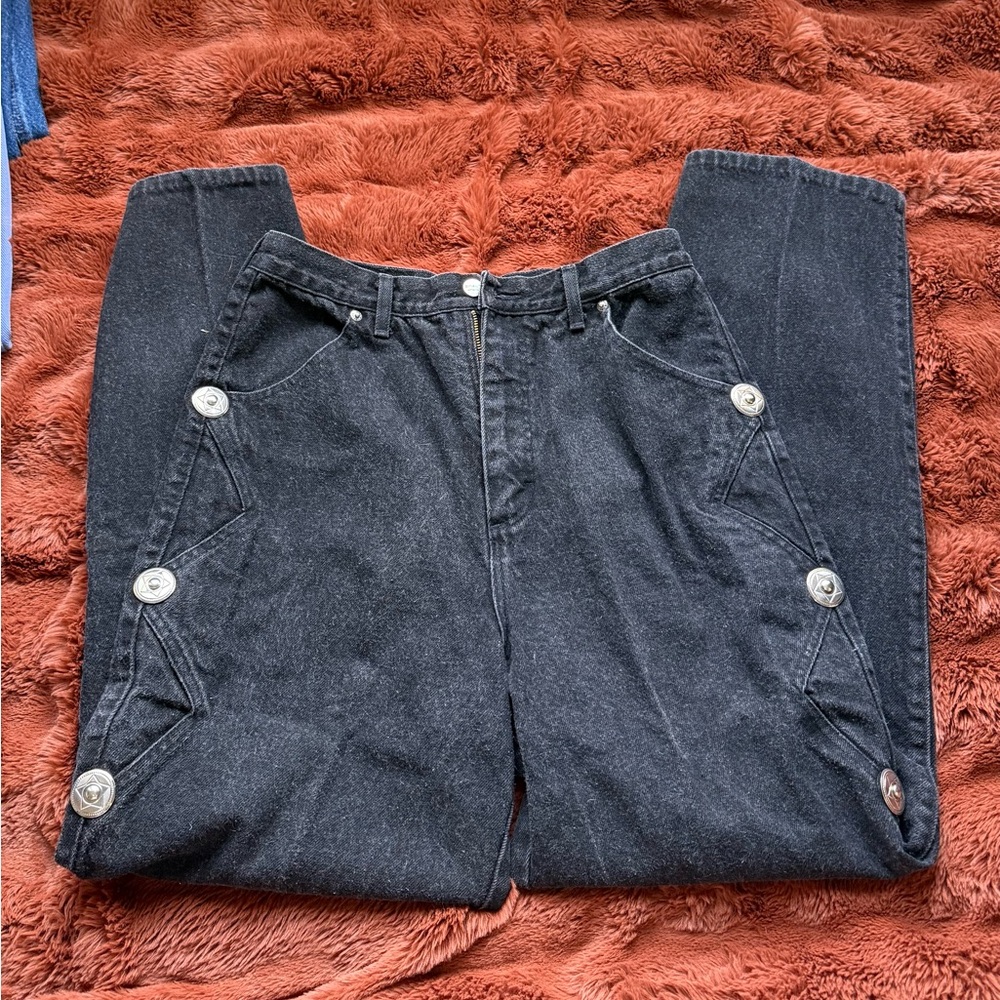 Stylish Black Denim Roughrider Jeans